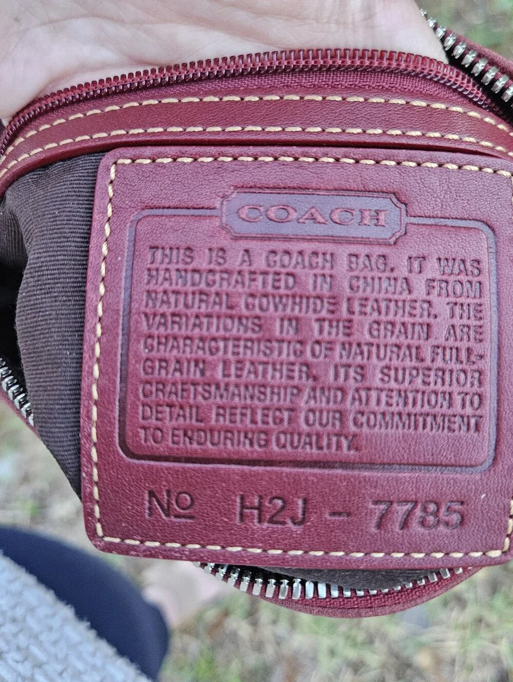 Vintage Coach Red Demi Shoulder Bag 7785